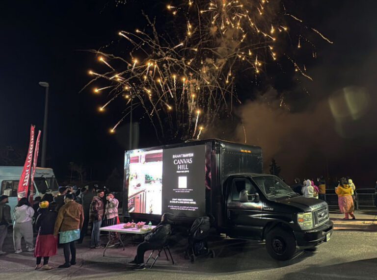 brantshaven canvan hill media truck campaign at brampton