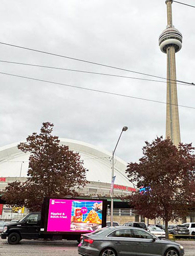 loblaws led truck campaign during blue jays game game downtown Toronto ON 