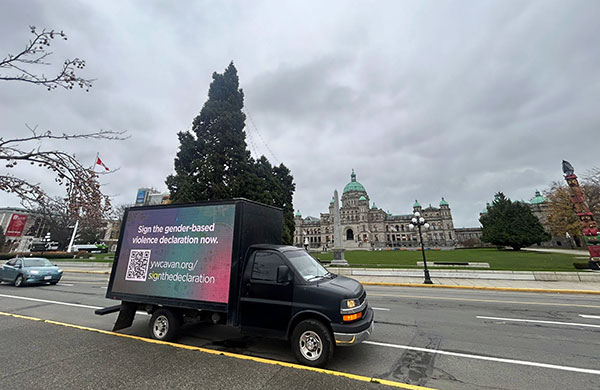 victoria media truck campaign november 2025