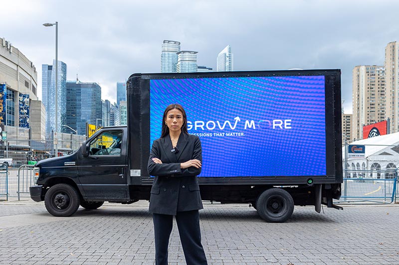 mobile billboard media truck canada grow more