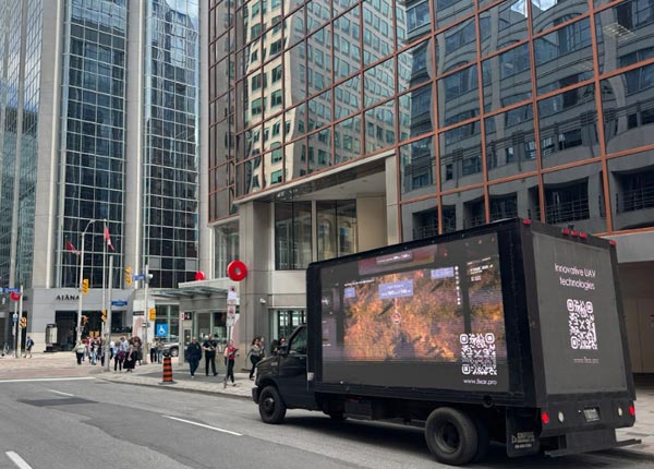 FIXAR autonomous drones and systems - grow more media truck campaign
