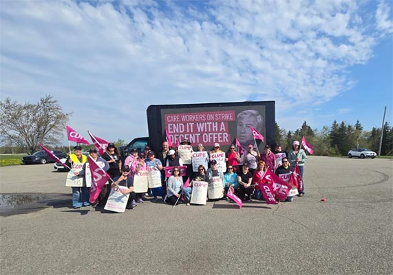 CUPE nova scotia Pictou mobile billboard grow more campaign