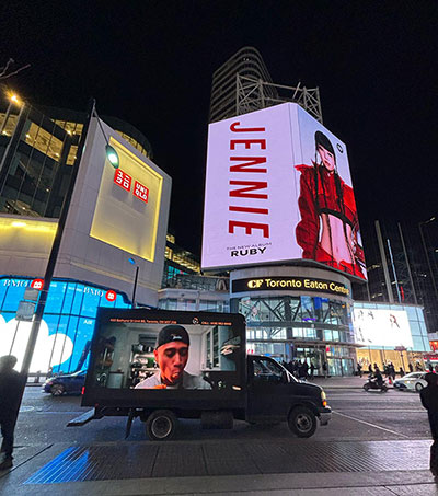 creative outdoor ads localize and time based mobile billboard