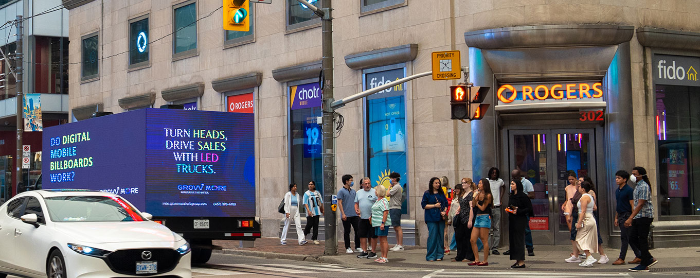 Frameless anamorphic LED truck in Toronto