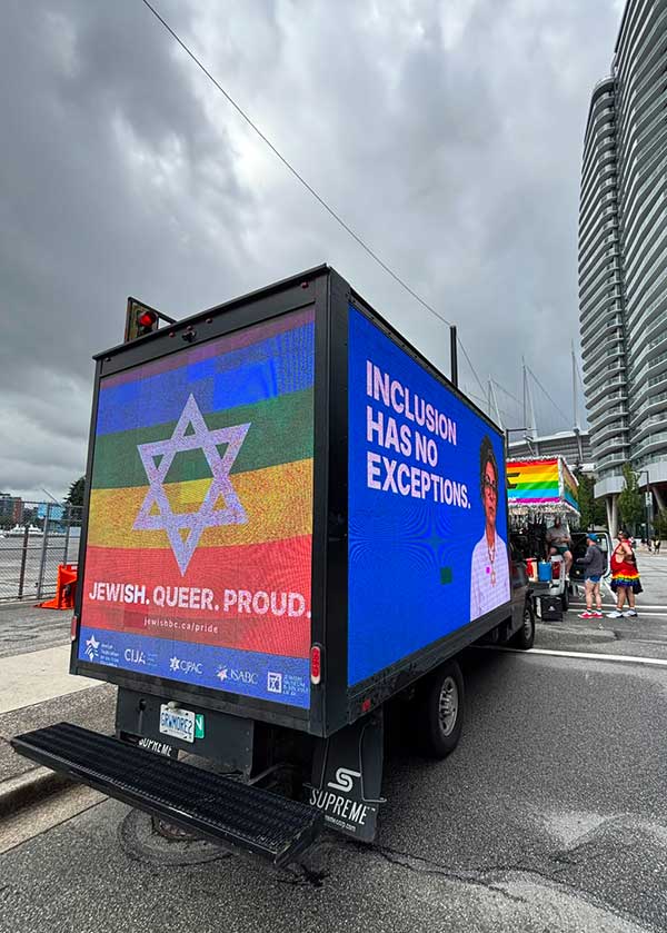 Grow More mobile LED billboard truck at Vancouver Pride 2026
