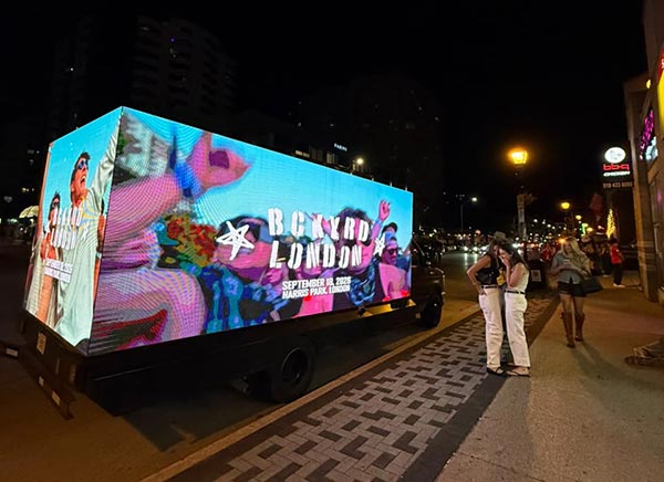 bckyrd london event media truck advertising