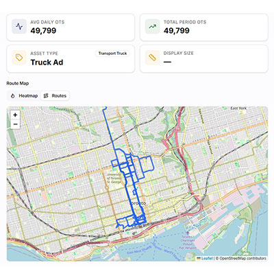 GPS route map proof of performance