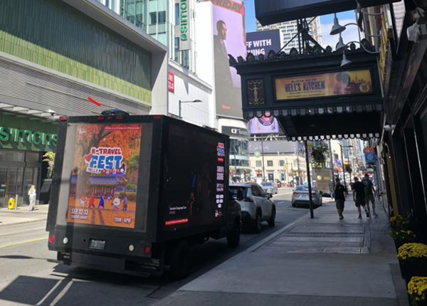 K-Travel Fest Toronto Mobile led truck advertising