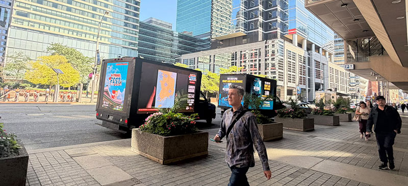 mobile led billboard at Toronto street