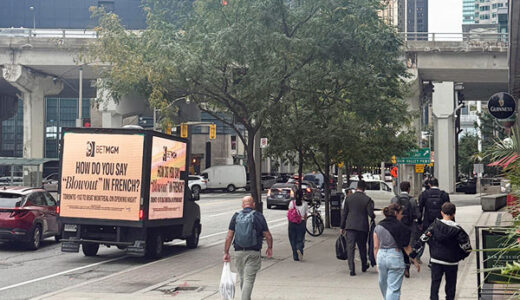 BetMGM media truck advertising