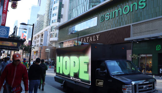 hope campaign with frameless media truck